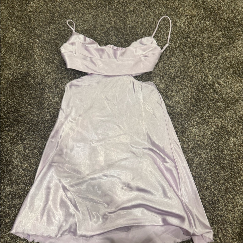 Purple Lucy In The Sky Satin Dress